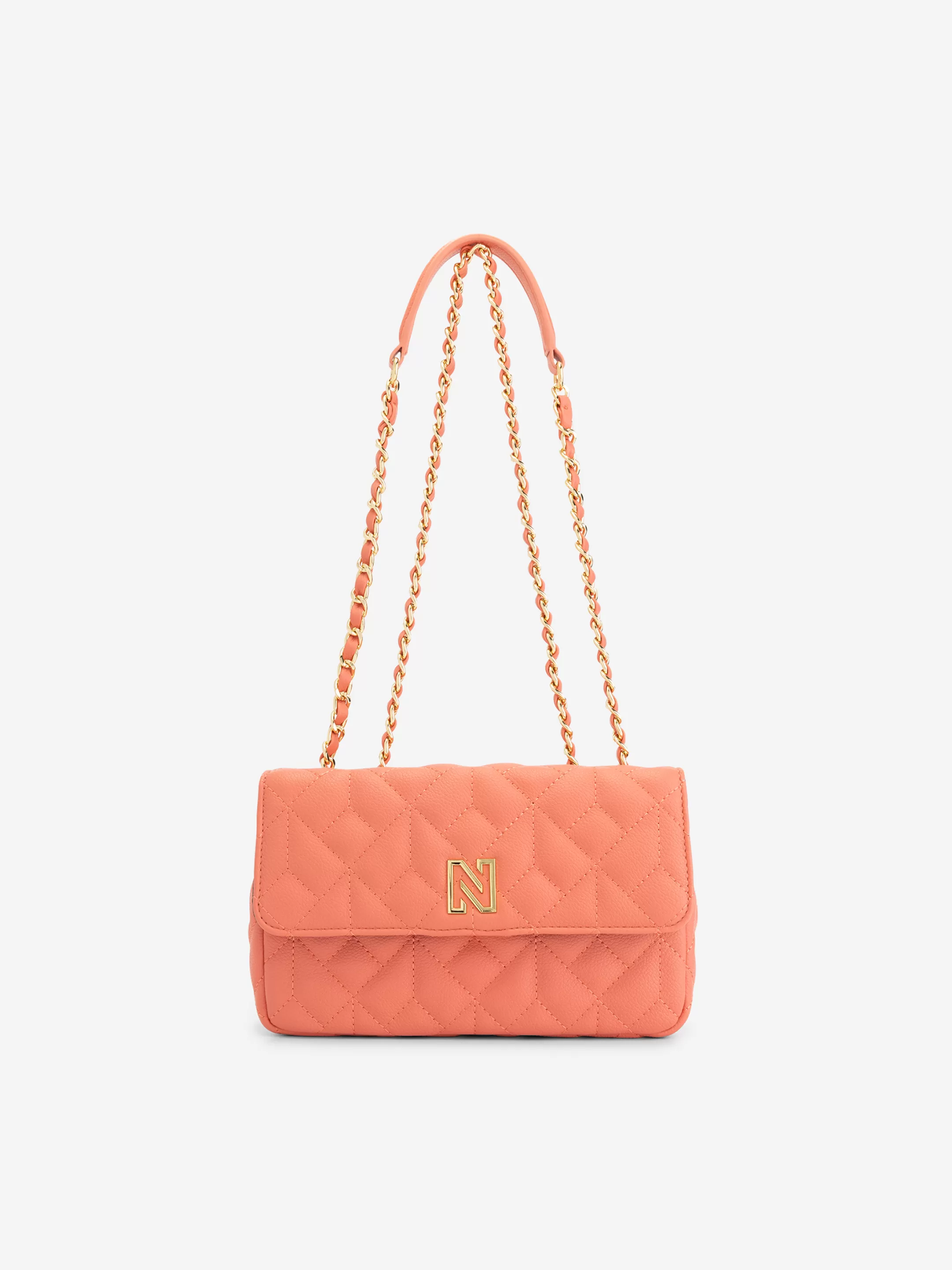 Fashion NIKKIE Quilted shoulderbag with chain Sugar Coral