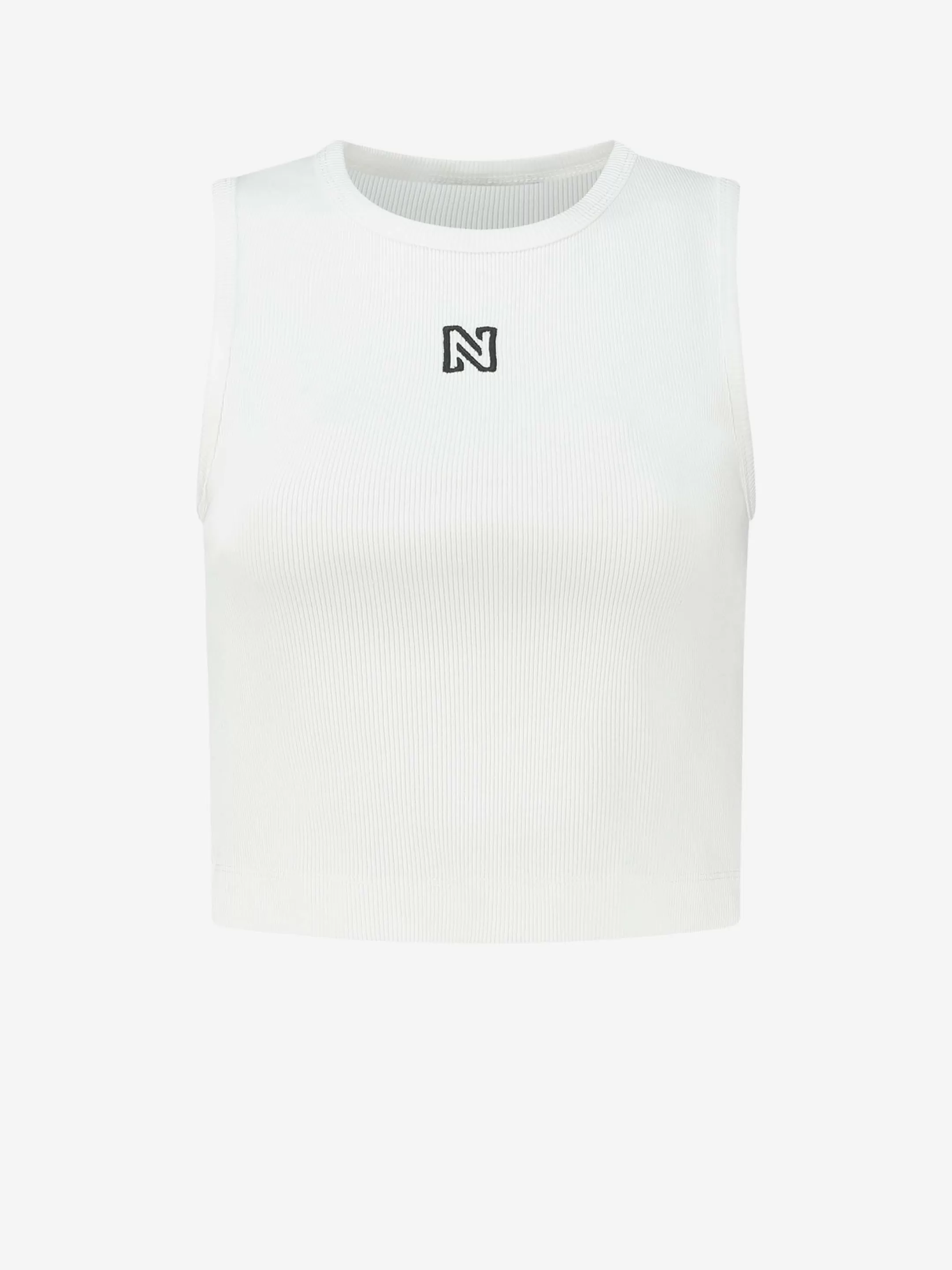 Outlet NIKKIE Rib top Star White