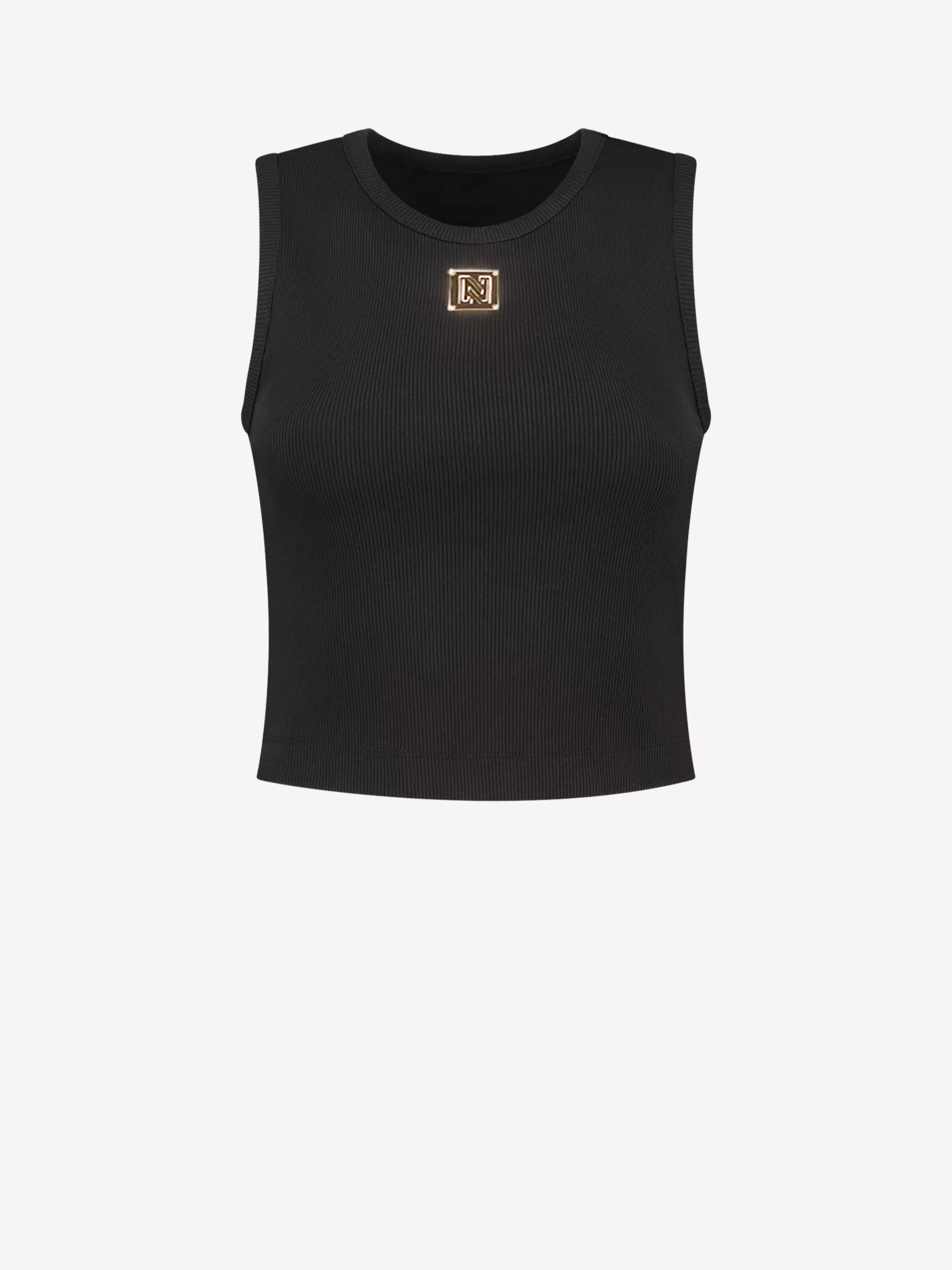 Outlet NIKKIE Ribbed tank top Black