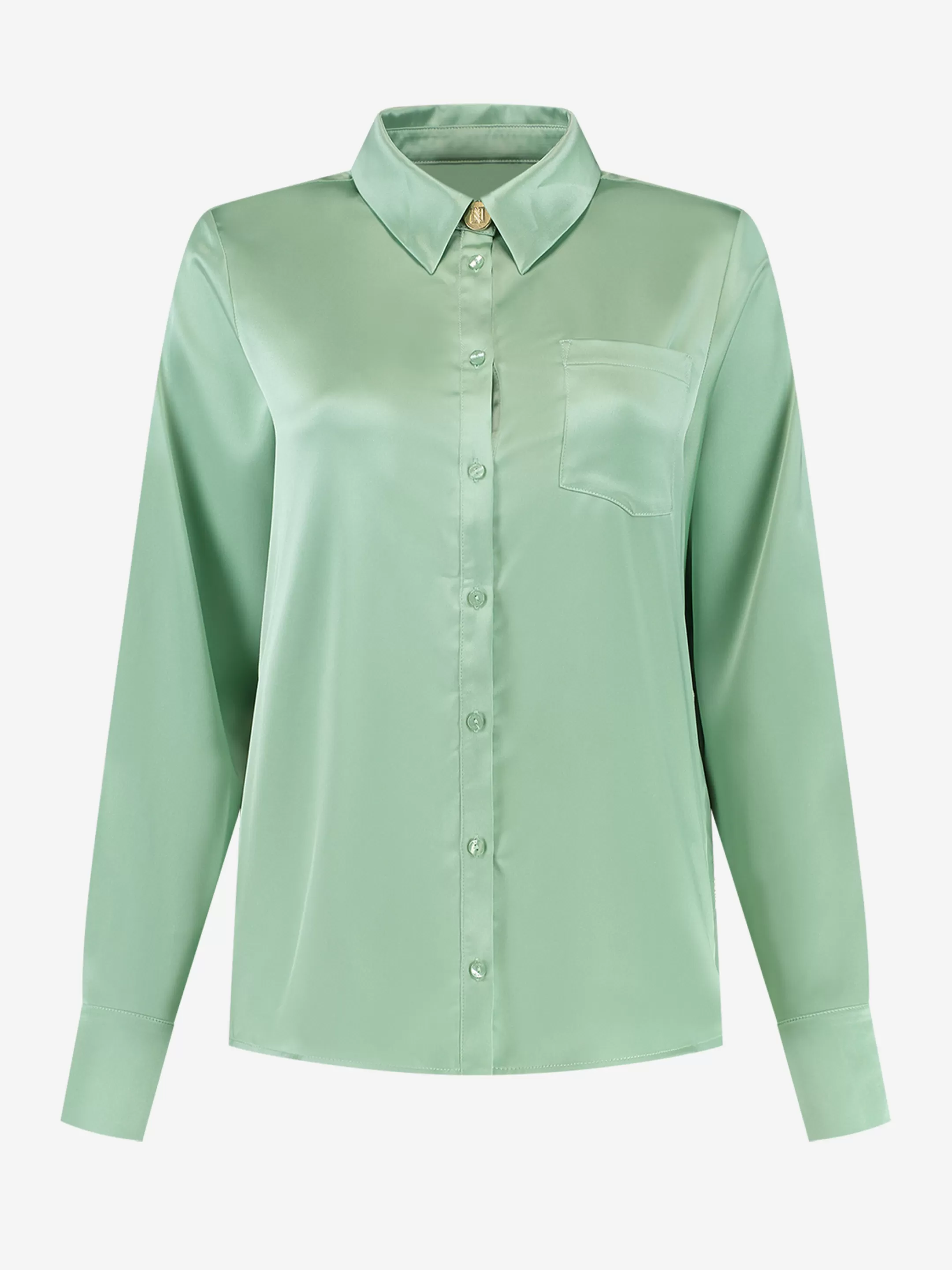 Clearance NIKKIE Satin look blouse Matcha
