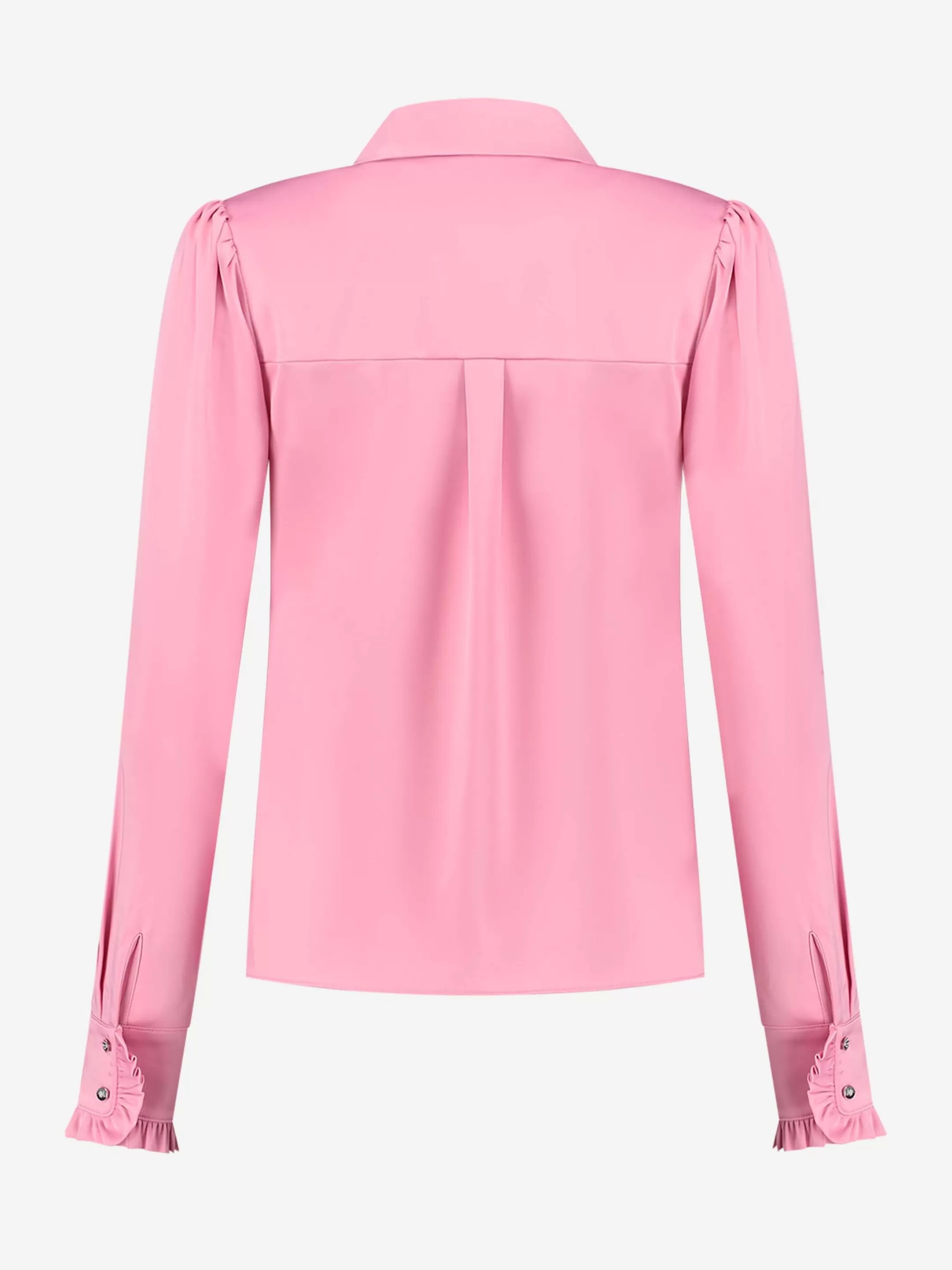 Cheap NIKKIE Satin look blouse with ruffles Light Pink