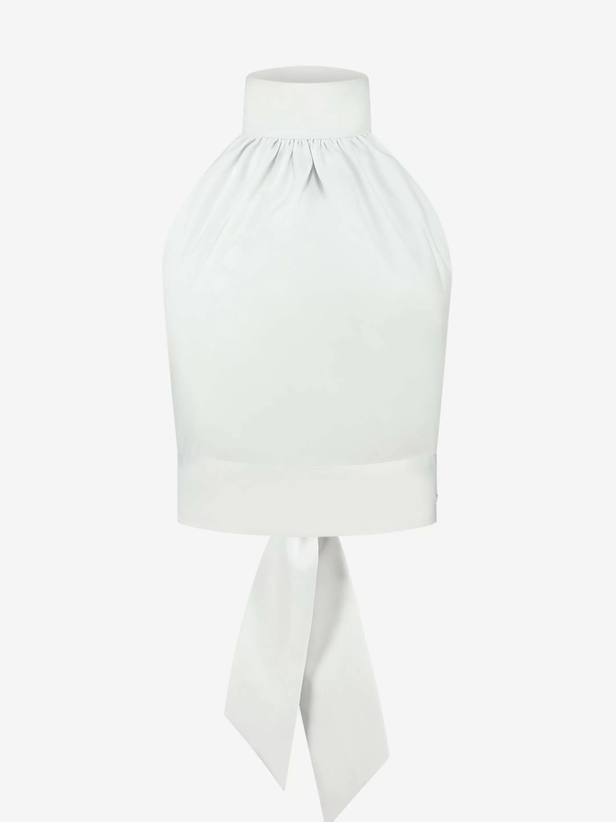 Fashion NIKKIE Satin look Halter Top Star White