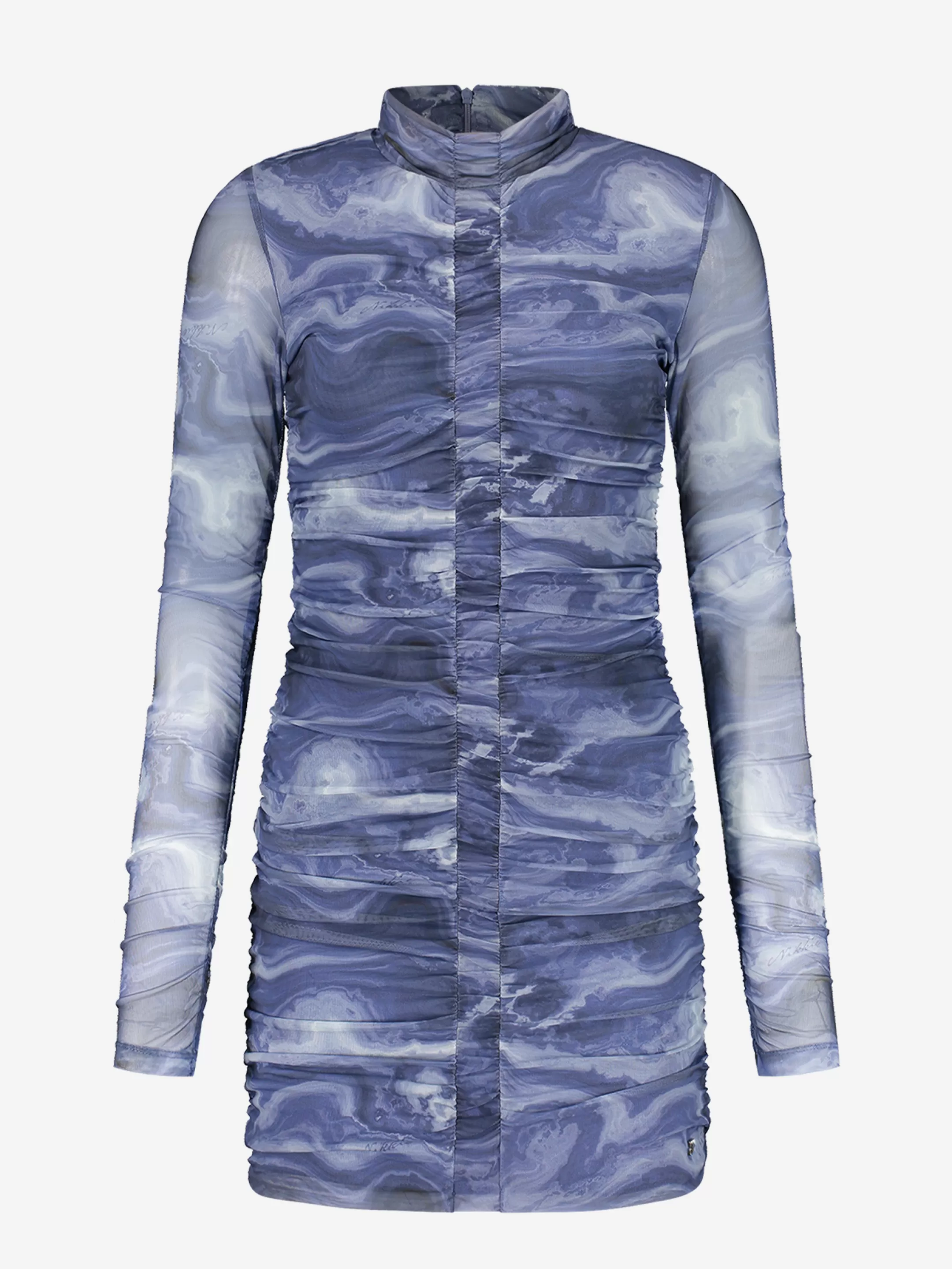 Sale NIKKIE Semi-sheer Mesh dress Deep blue