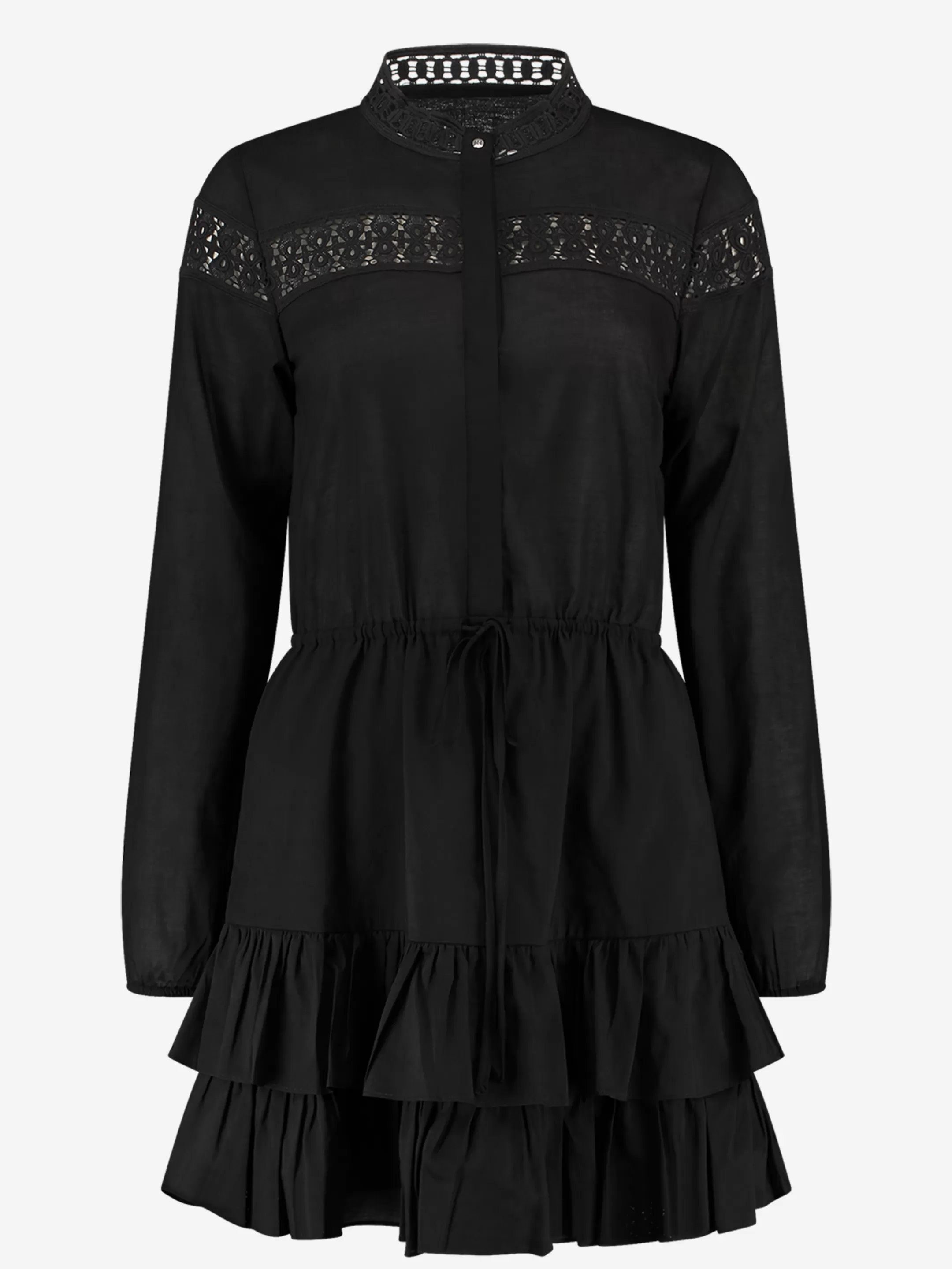 Sale NIKKIE Semitransparant Dress with ruffles Black