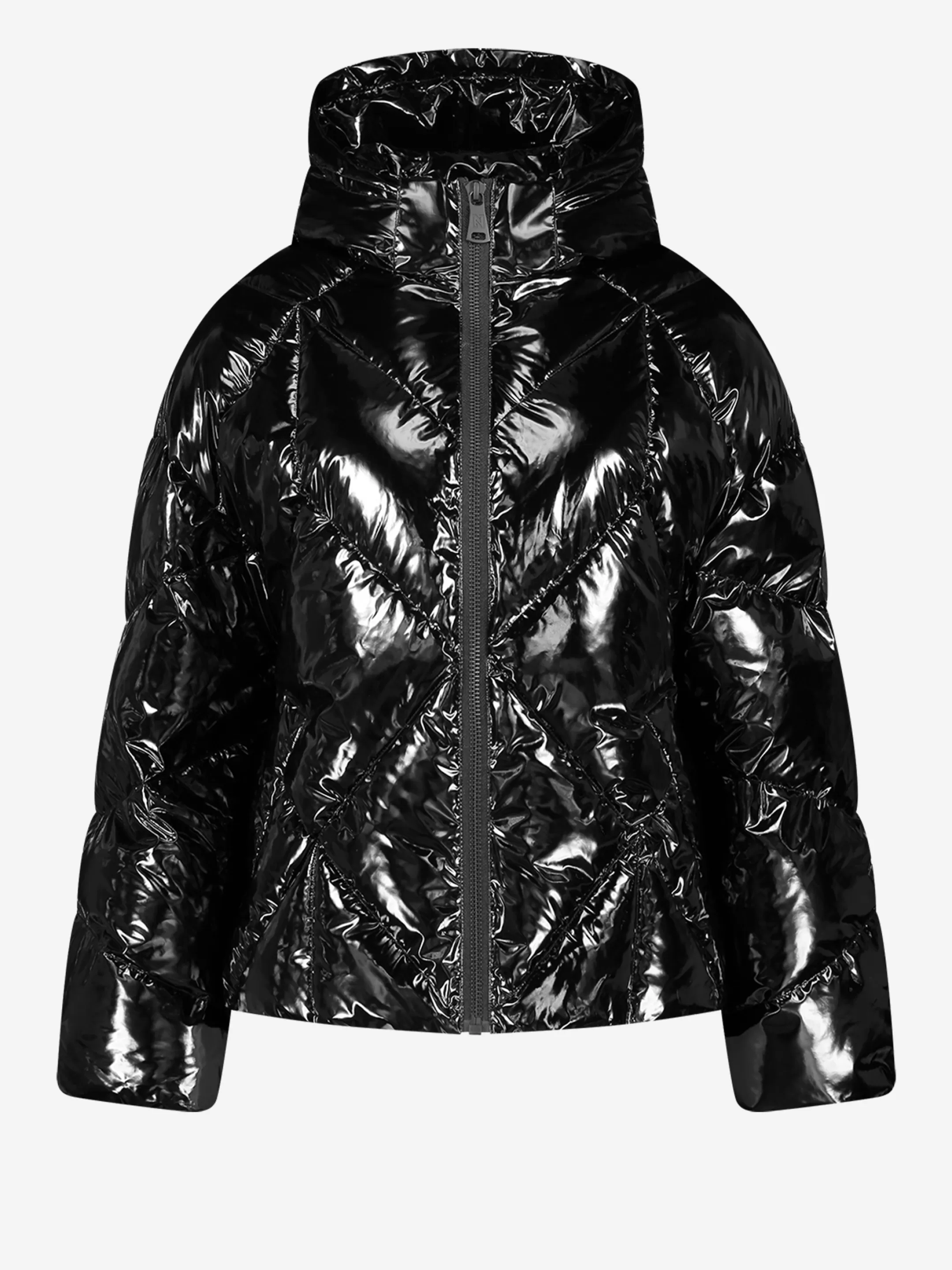 Discount NIKKIE Shiny Puffer coat with hood Black