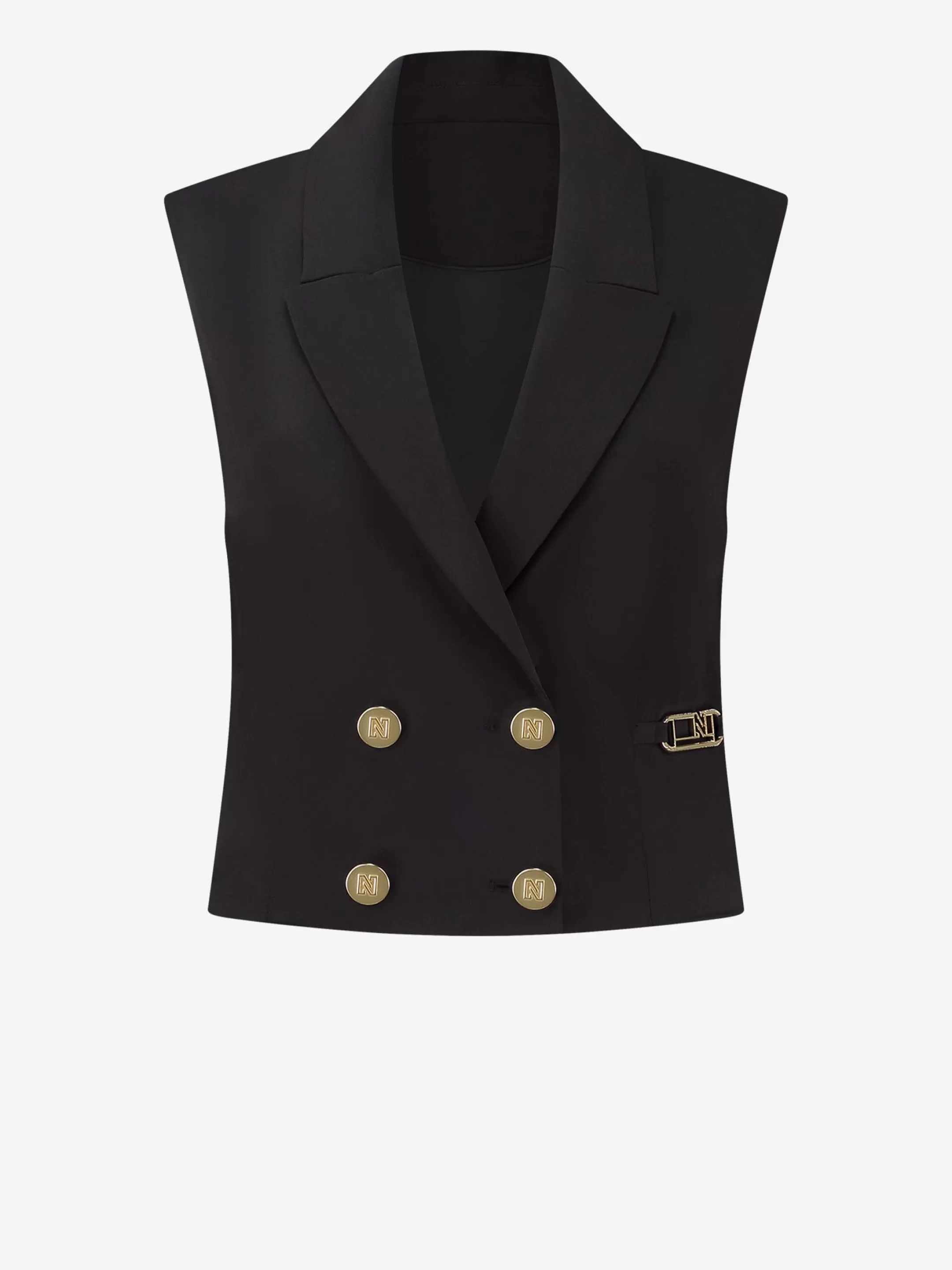 Cheap NIKKIE Short double-breasted waistcoat Black