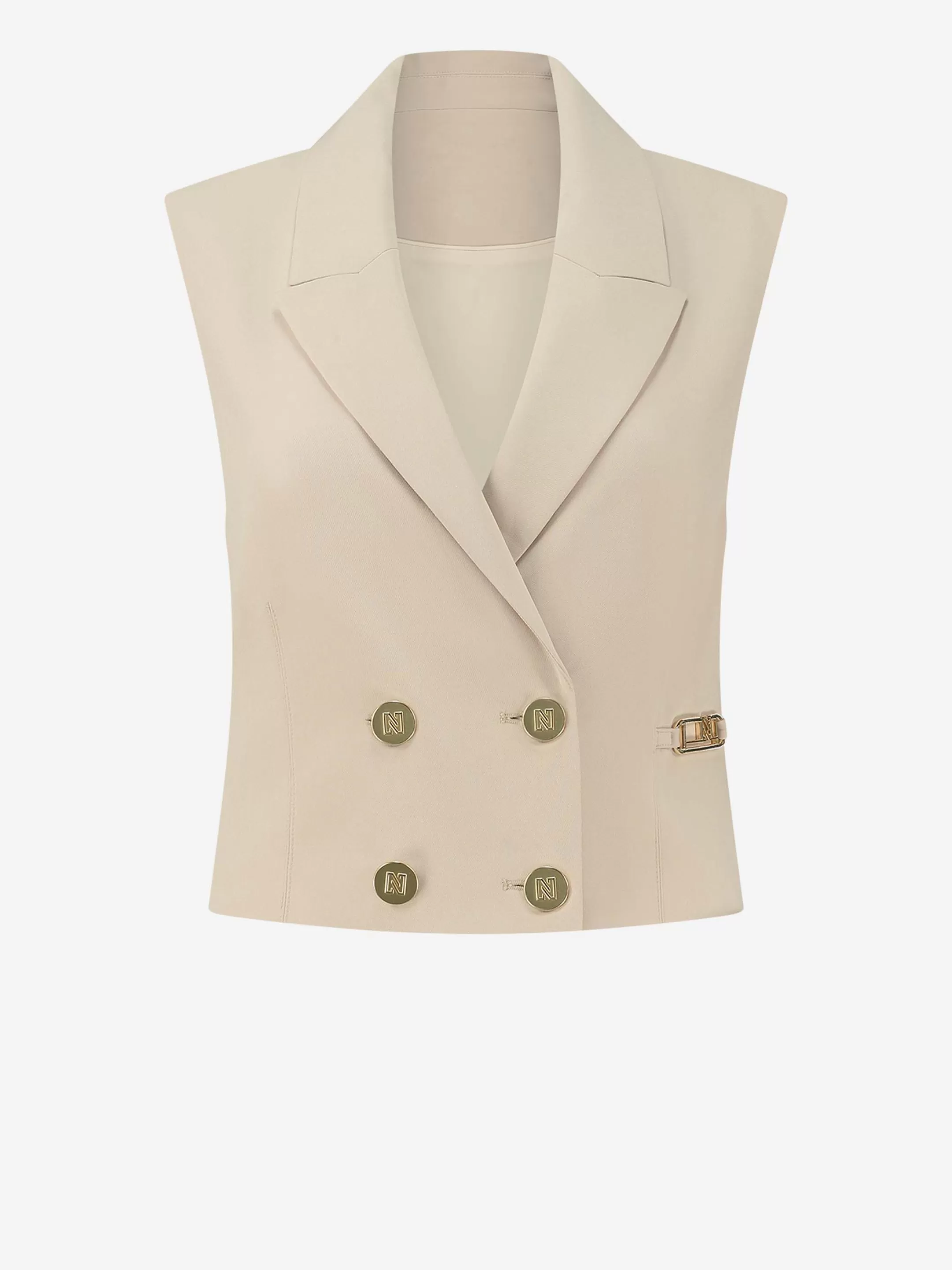 Fashion NIKKIE Short double-breasted waistcoat Dust