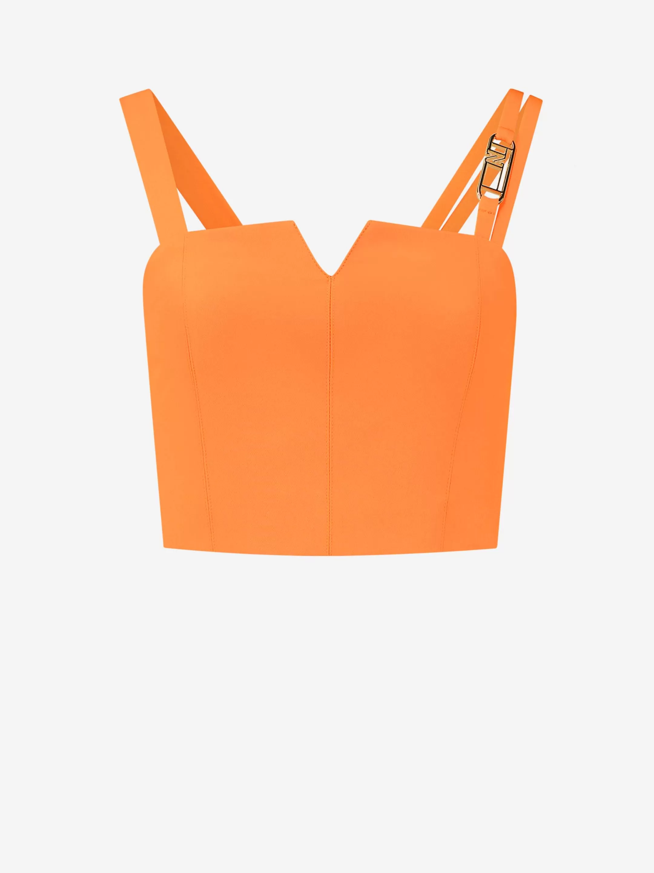 Discount NIKKIE Short Fitted top with straps Orange