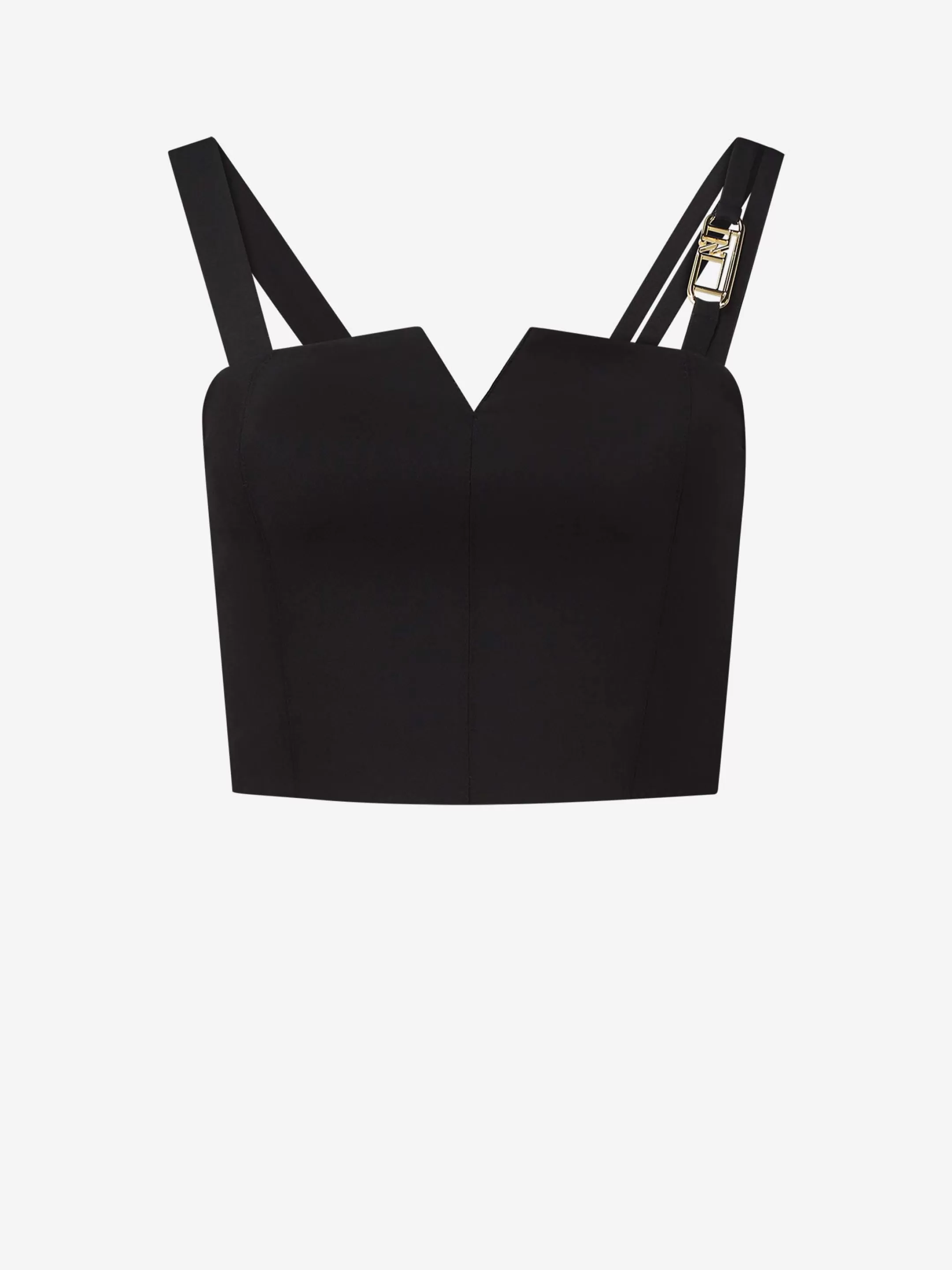 Discount NIKKIE Short Fitted top with straps Black