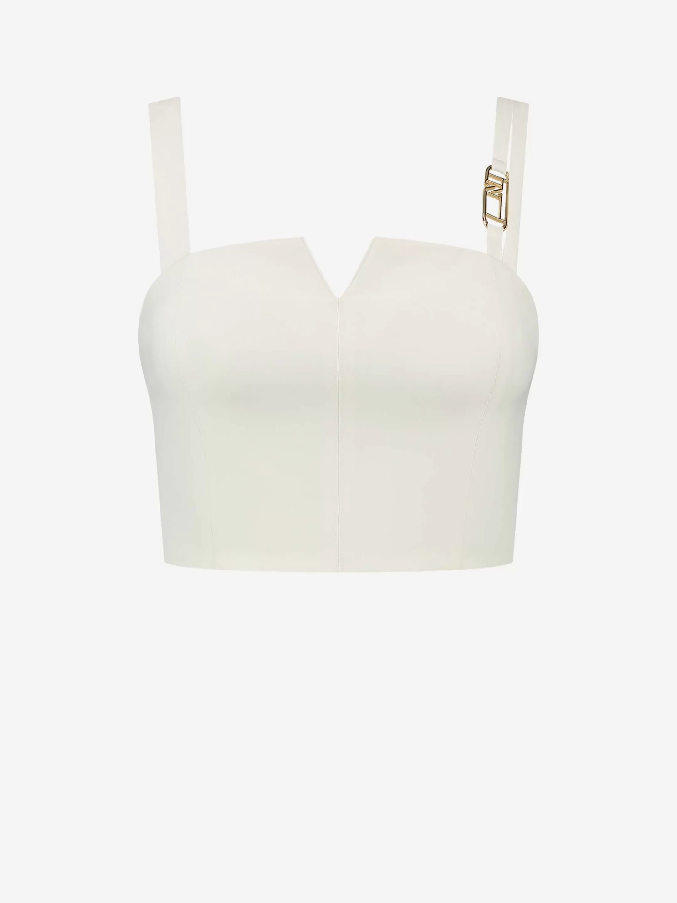 Discount NIKKIE Short Fitted top with straps Star White