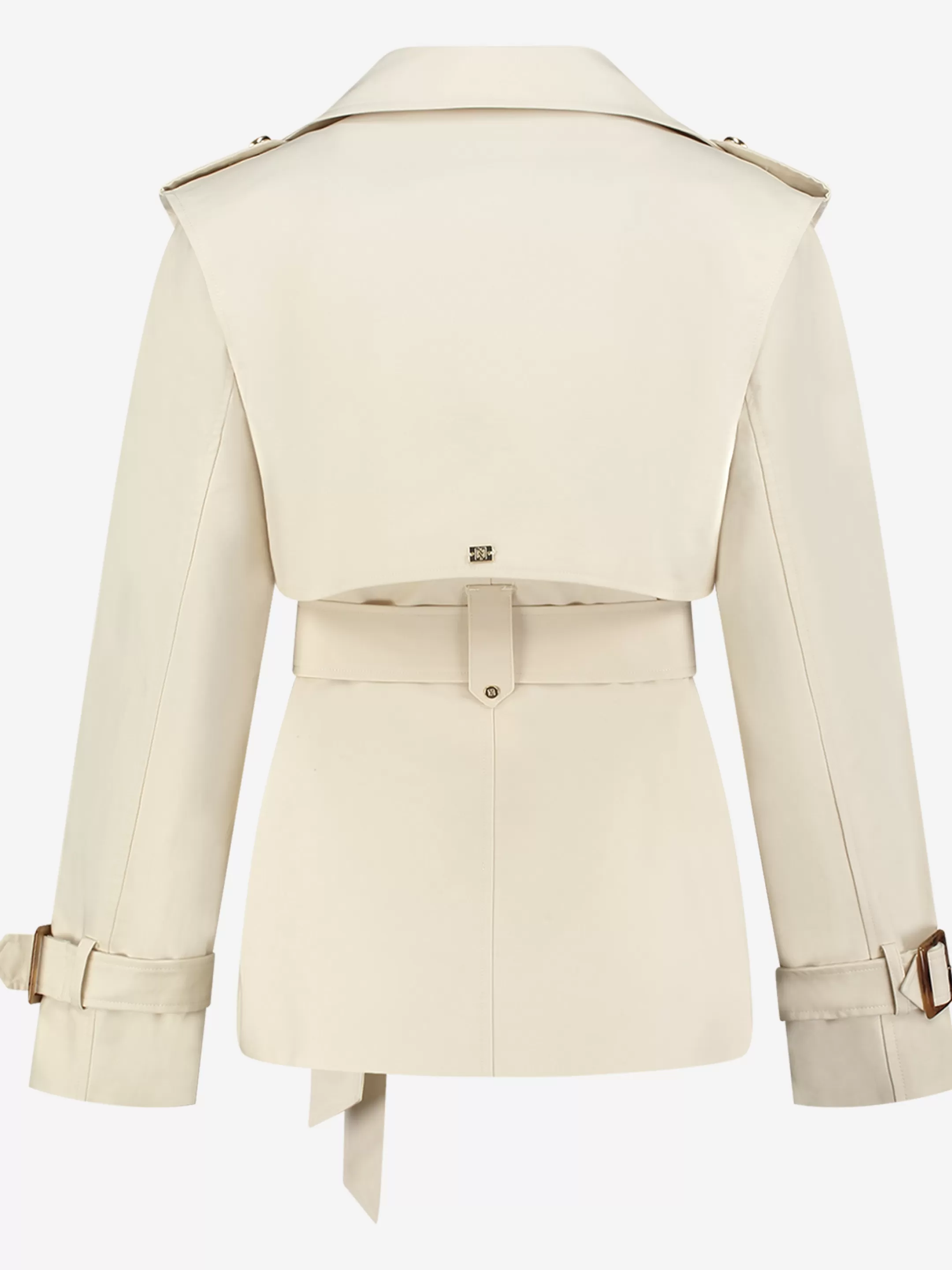 Shop NIKKIE Short Trenchcoat Pearl