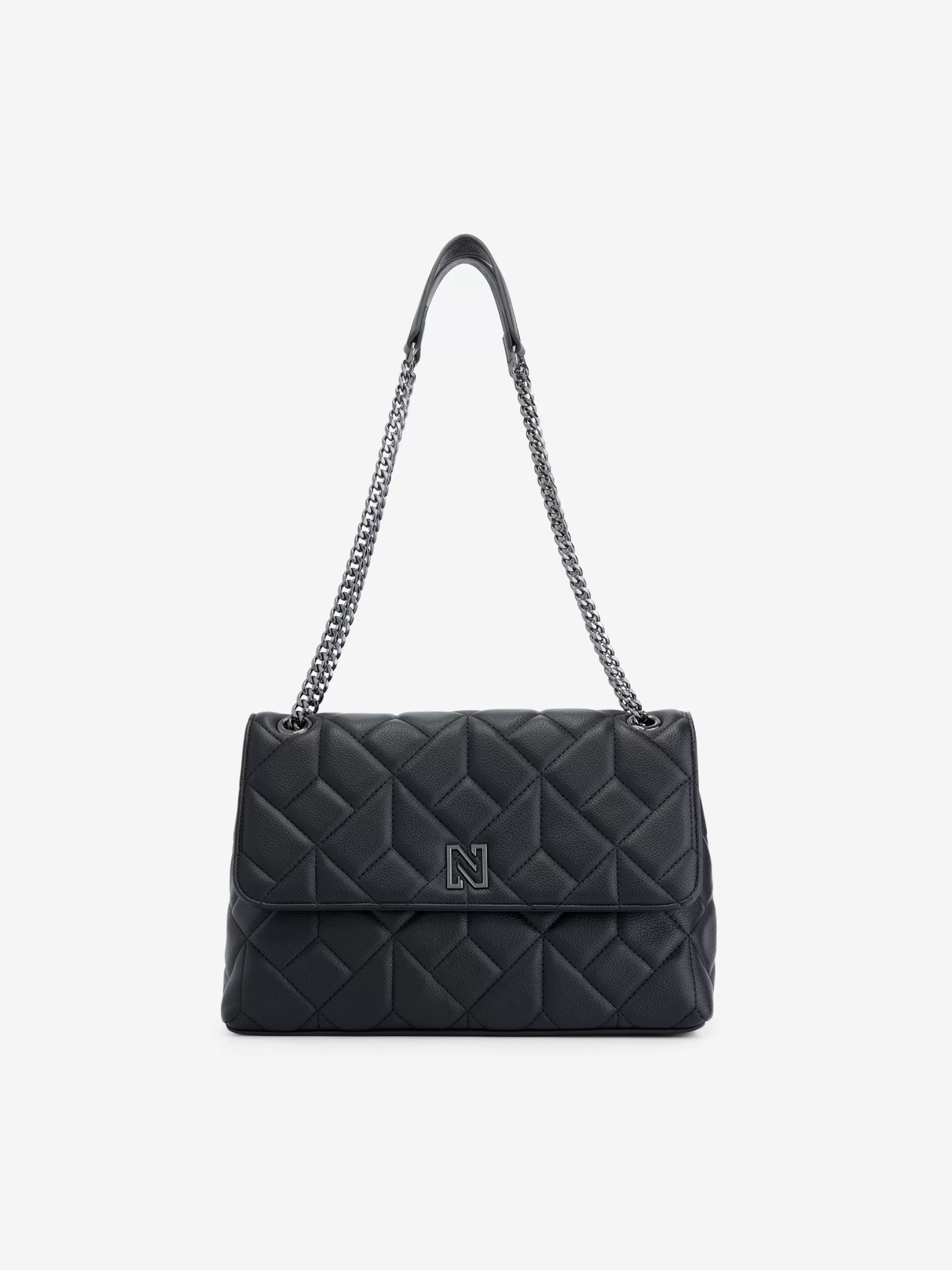 Sale NIKKIE Shoulderbag with chain Black/Gun Metal