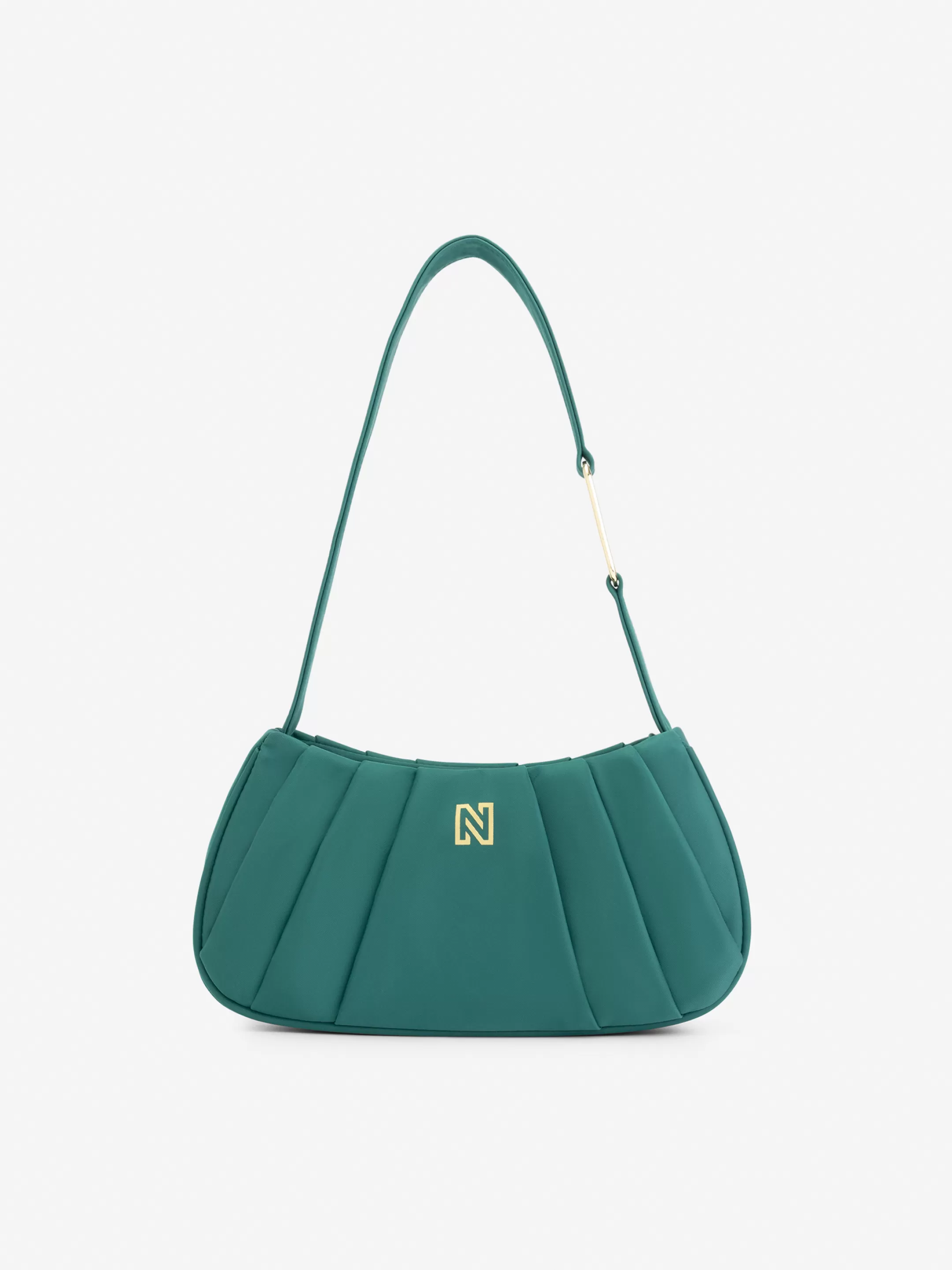Shop NIKKIE Shoulderbag with N logo plate Garden Green