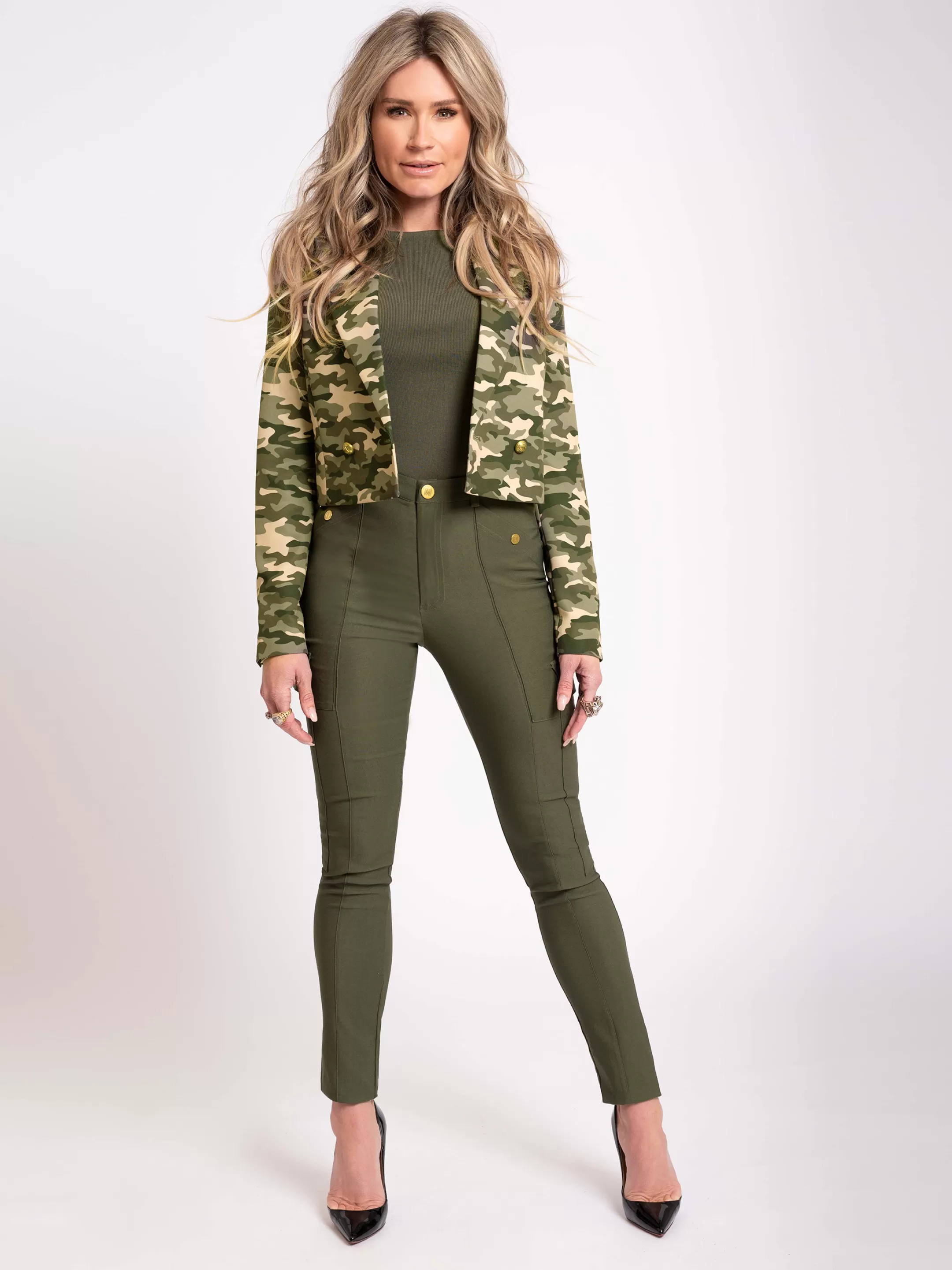 Flash Sale NIKKIE Skinny pants with mid rise Combat Green