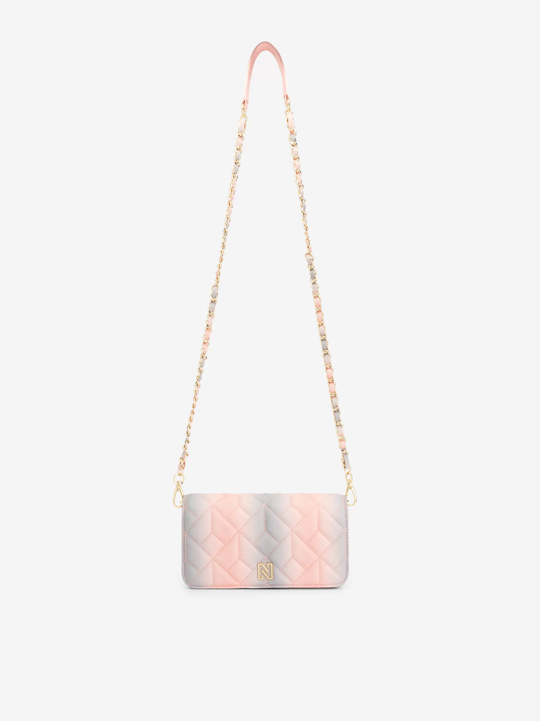 Cheap NIKKIE Small Quilted shoulder bag with chain Dust/Sun Orange