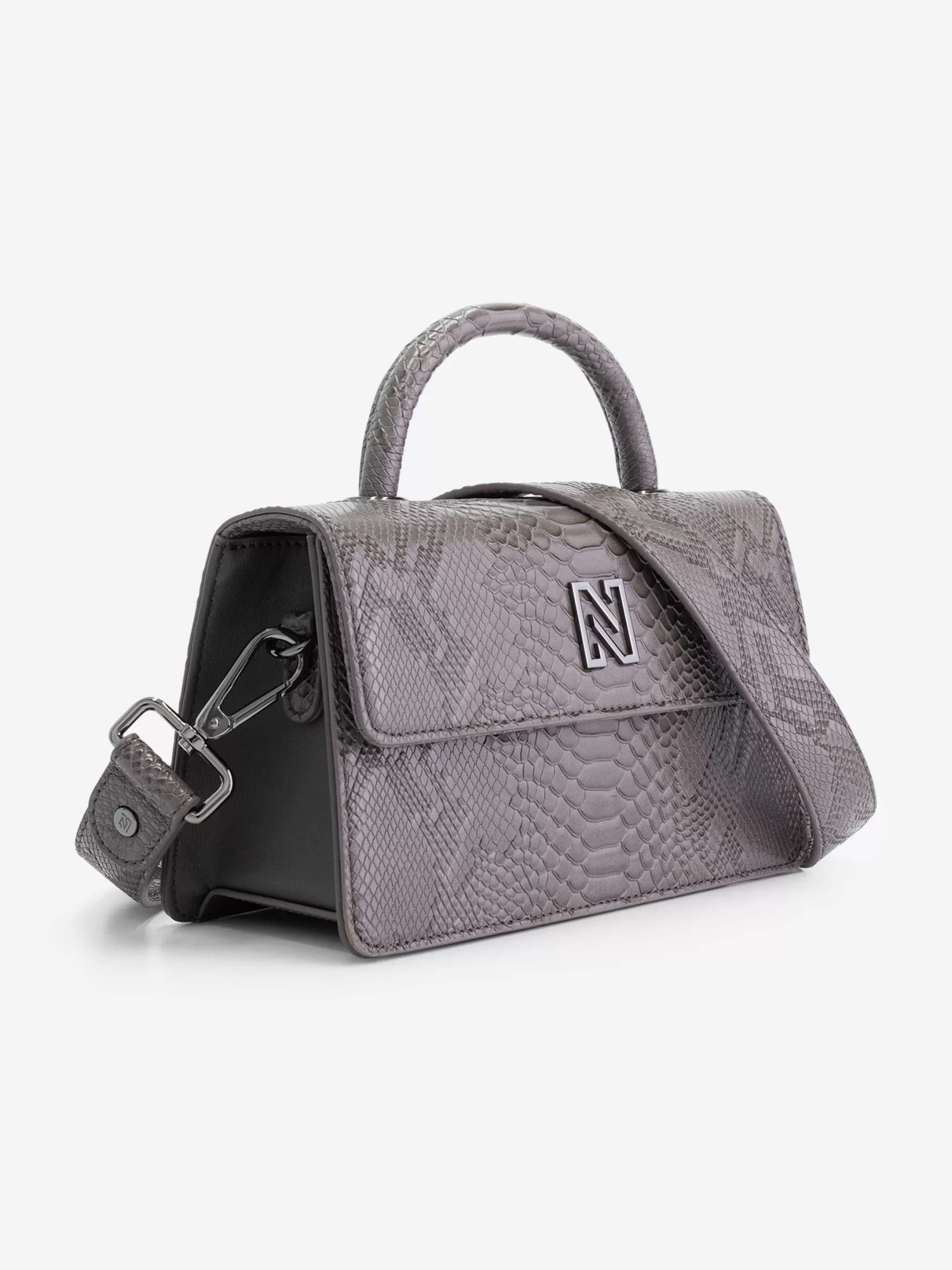 Clearance NIKKIE Small Snake Shoulderbag Graphite/Gun Metal