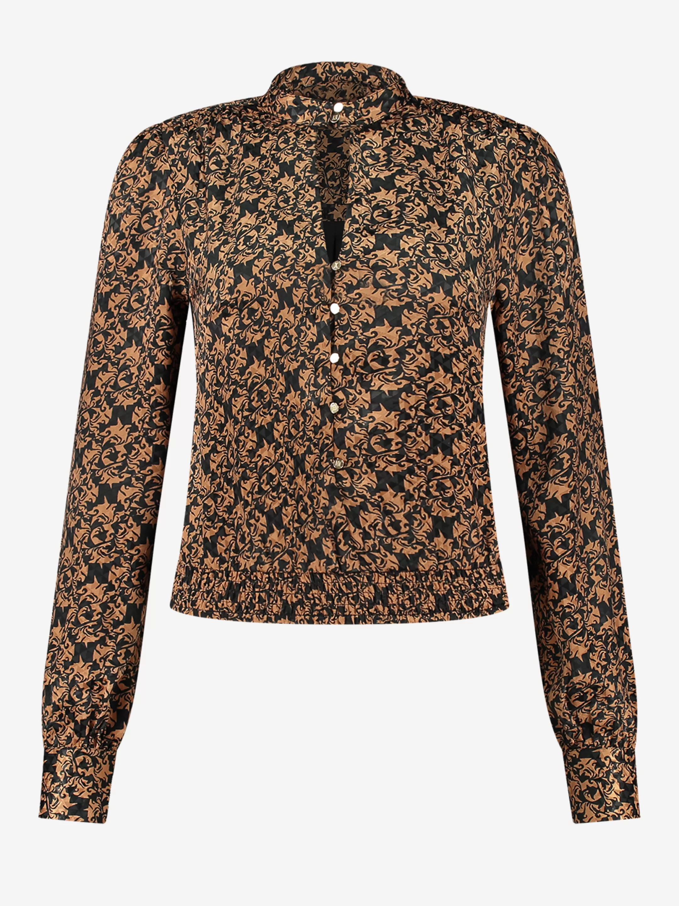 Fashion NIKKIE Smocked blouse Autumn Brown