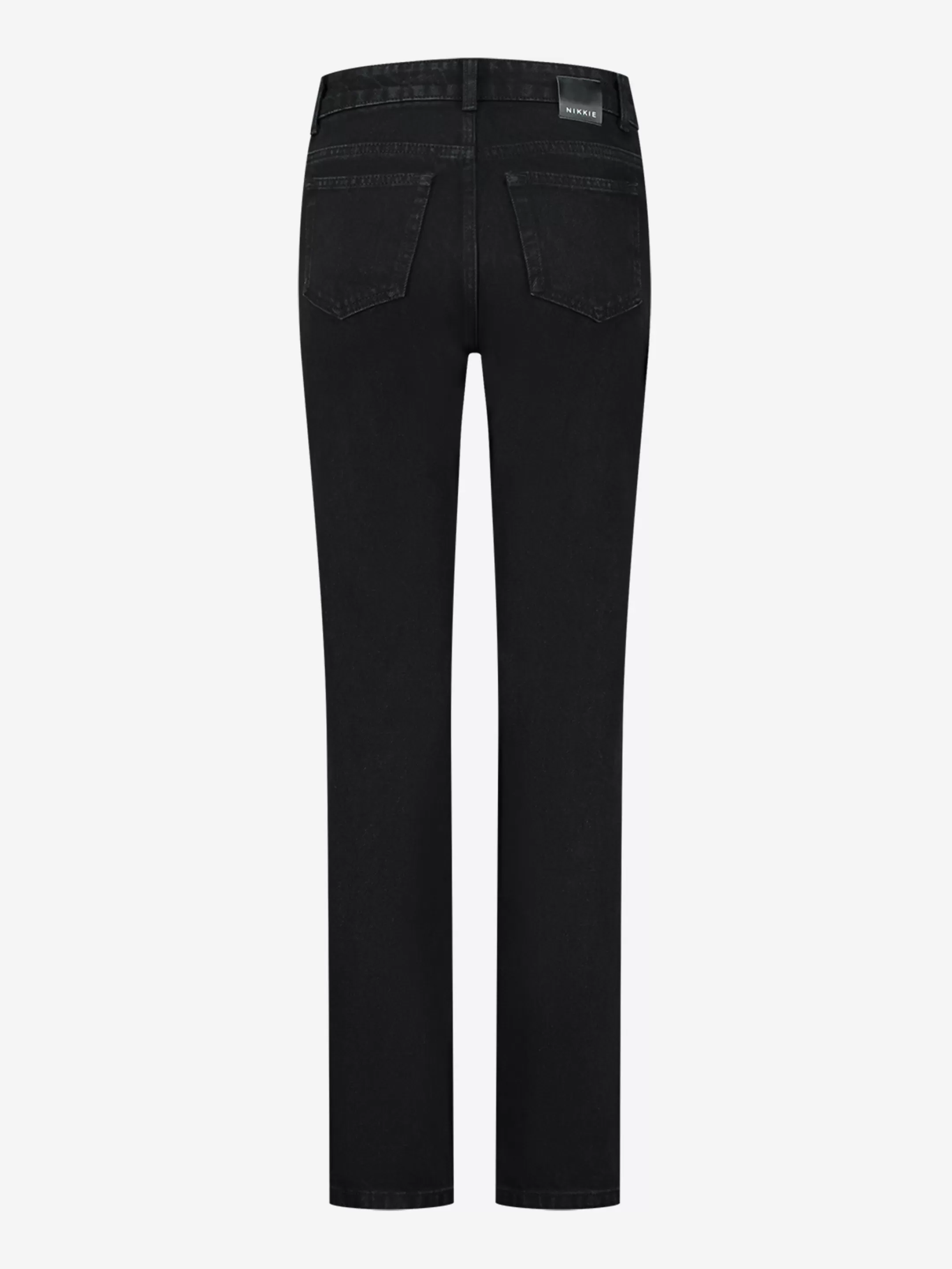 Hot NIKKIE Straight destroyed jeans with high rise Black