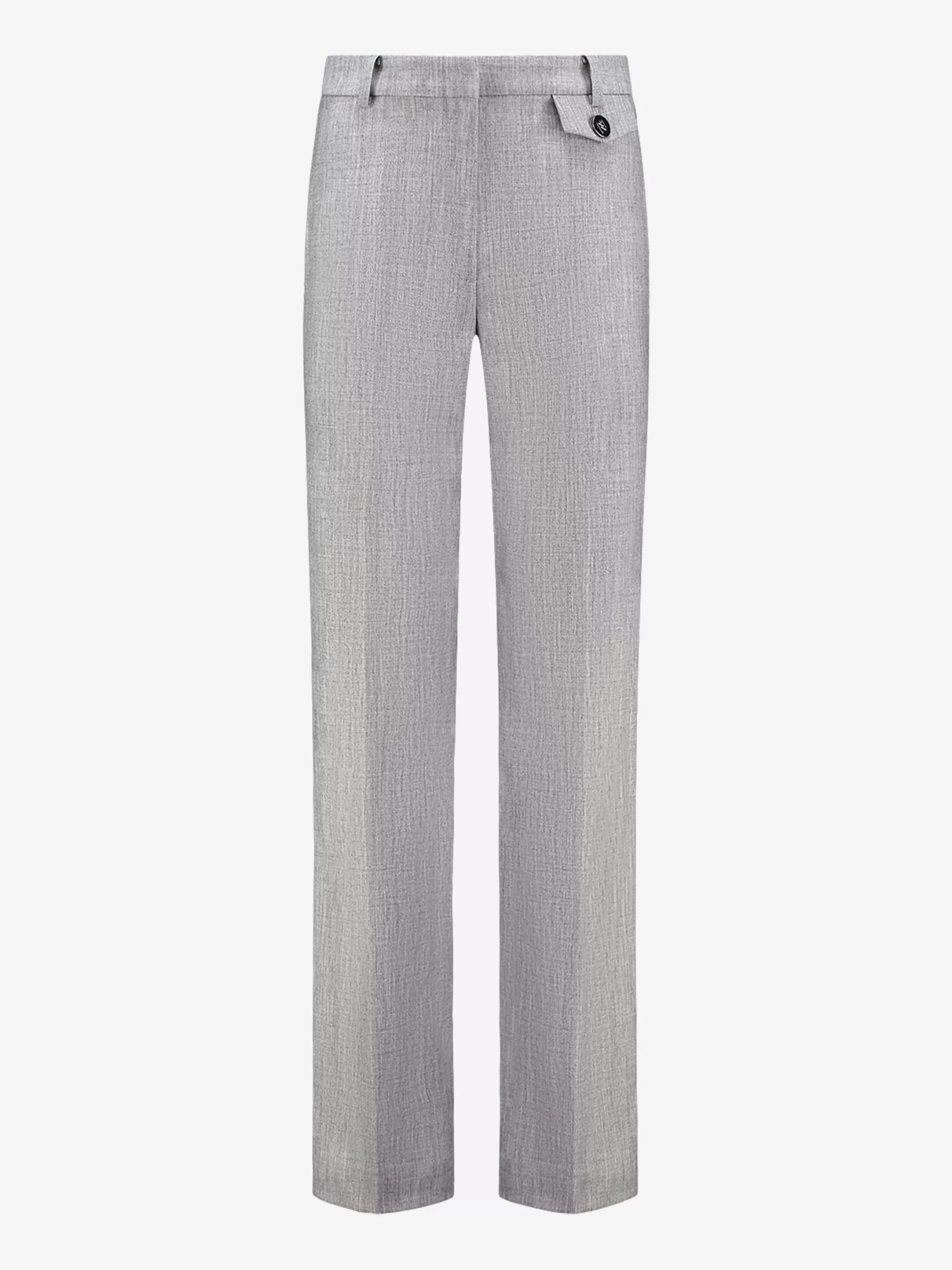 Online NIKKIE Straight Melange pants with Mid rise Graphite