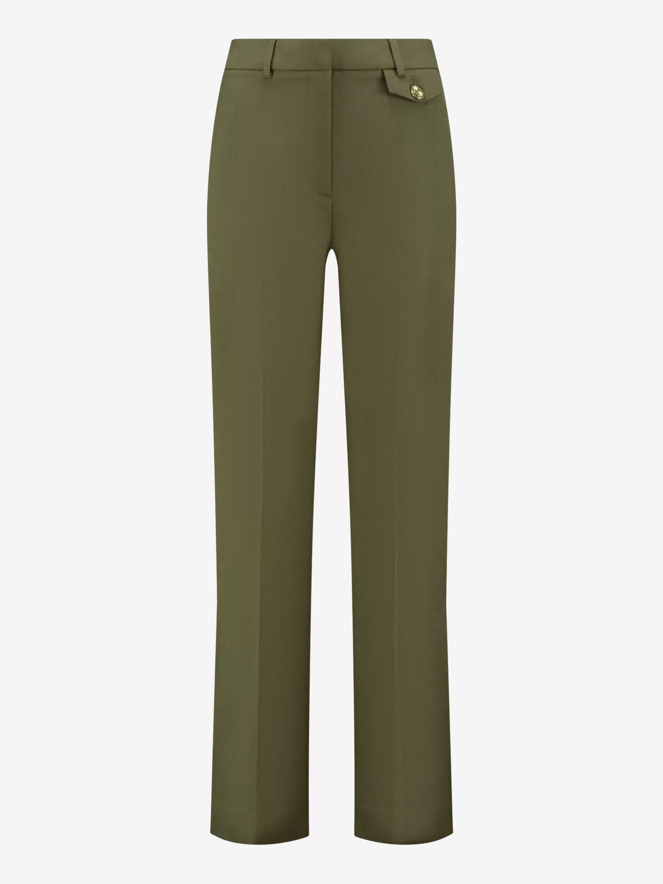 Flash Sale NIKKIE Straight pants with Mid rise Combat Green