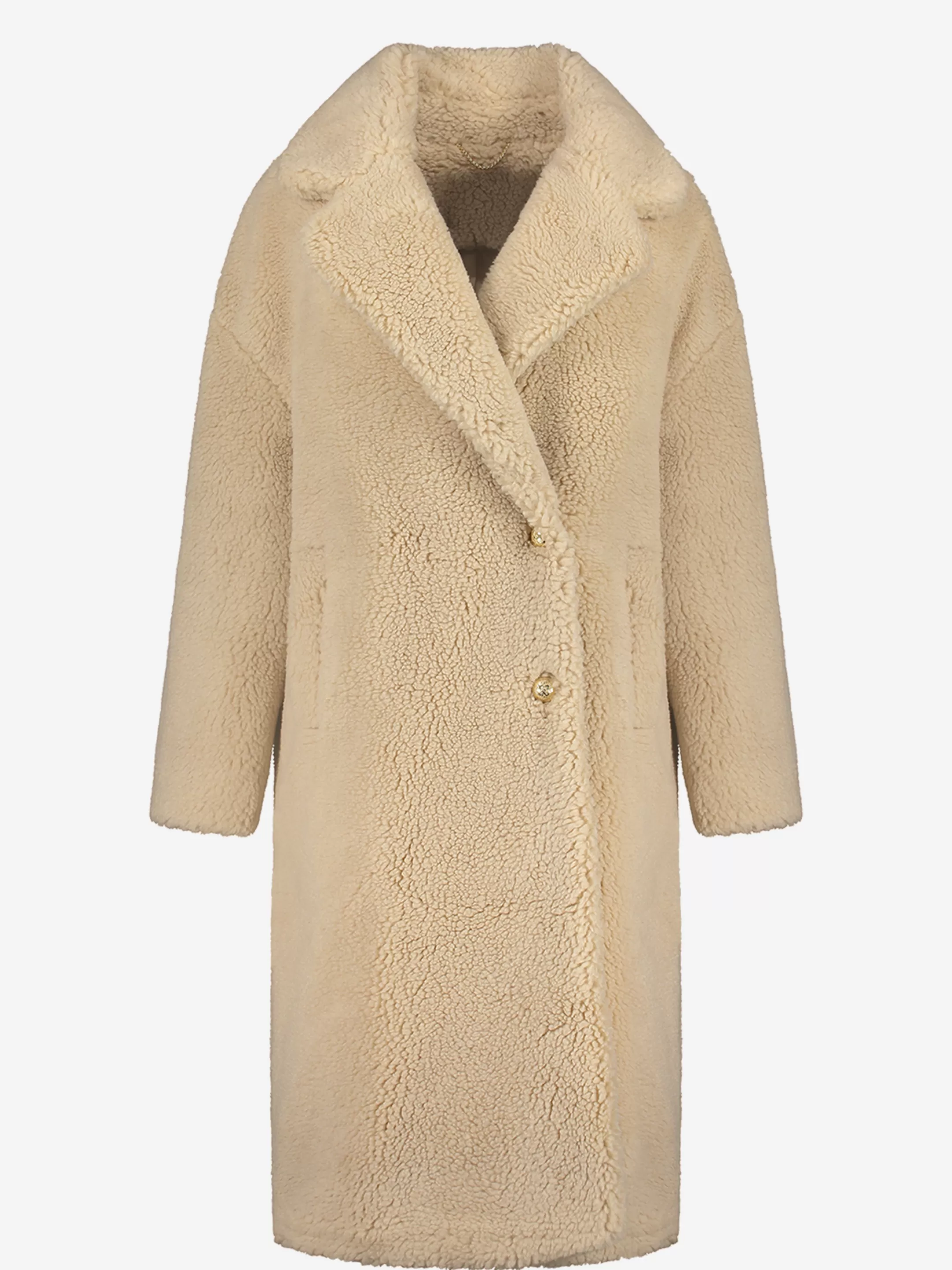 Best Sale NIKKIE Teddy coat of wool blend Hummus