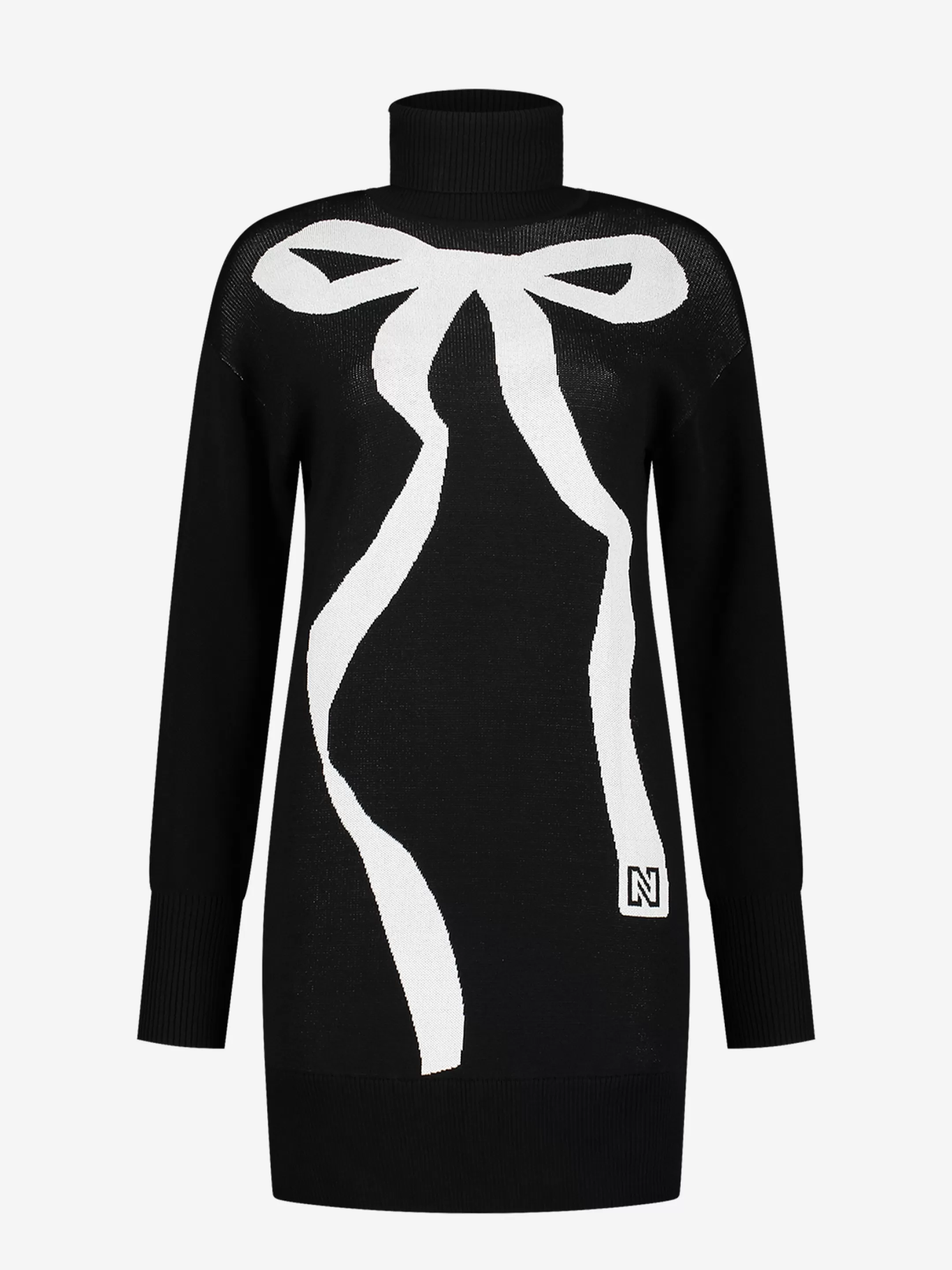 Cheap NIKKIE Turtle neck dress with bow Black