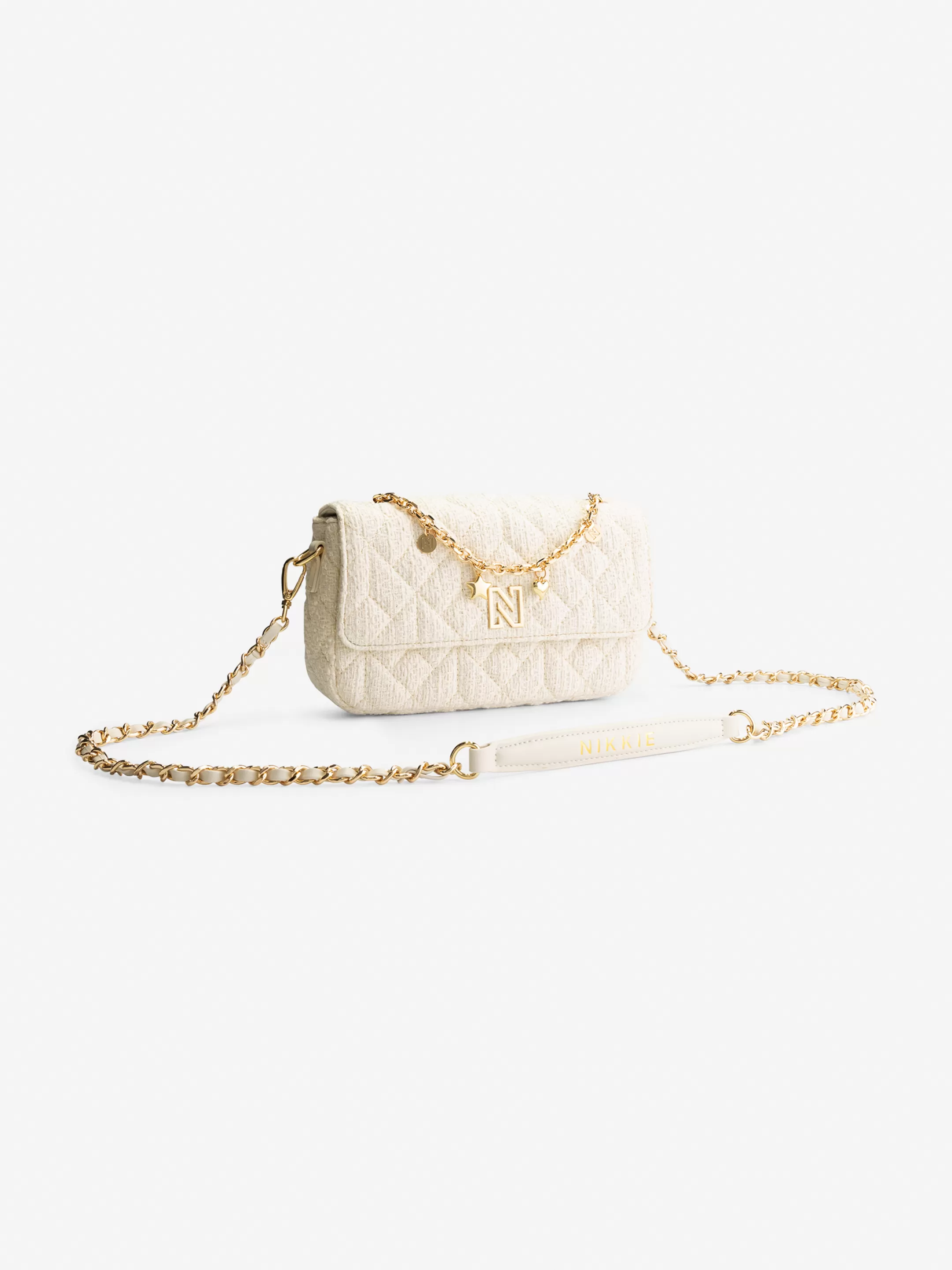 Cheap NIKKIE Tweed bag Pearl
