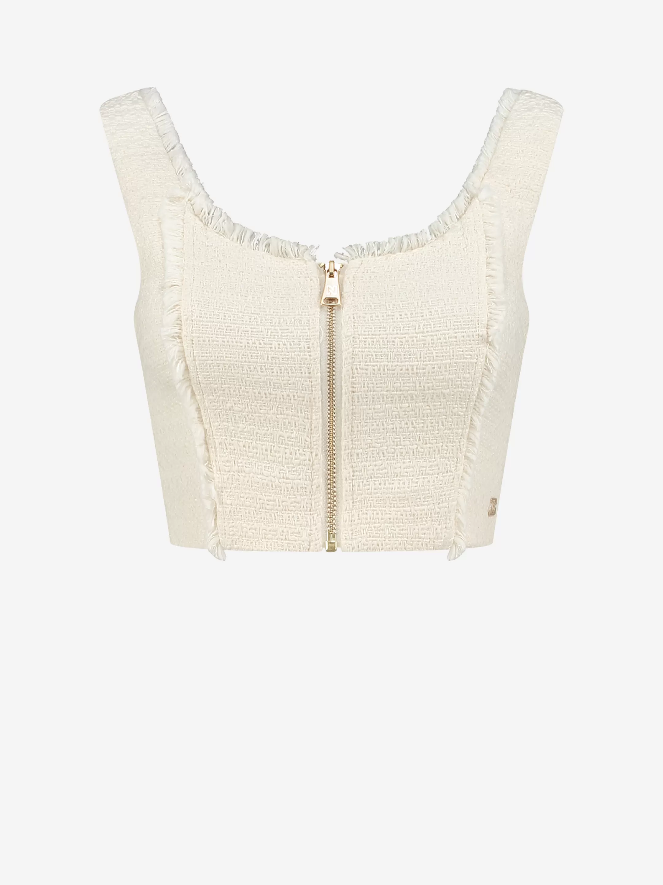 Fashion NIKKIE Tweed top Pearl