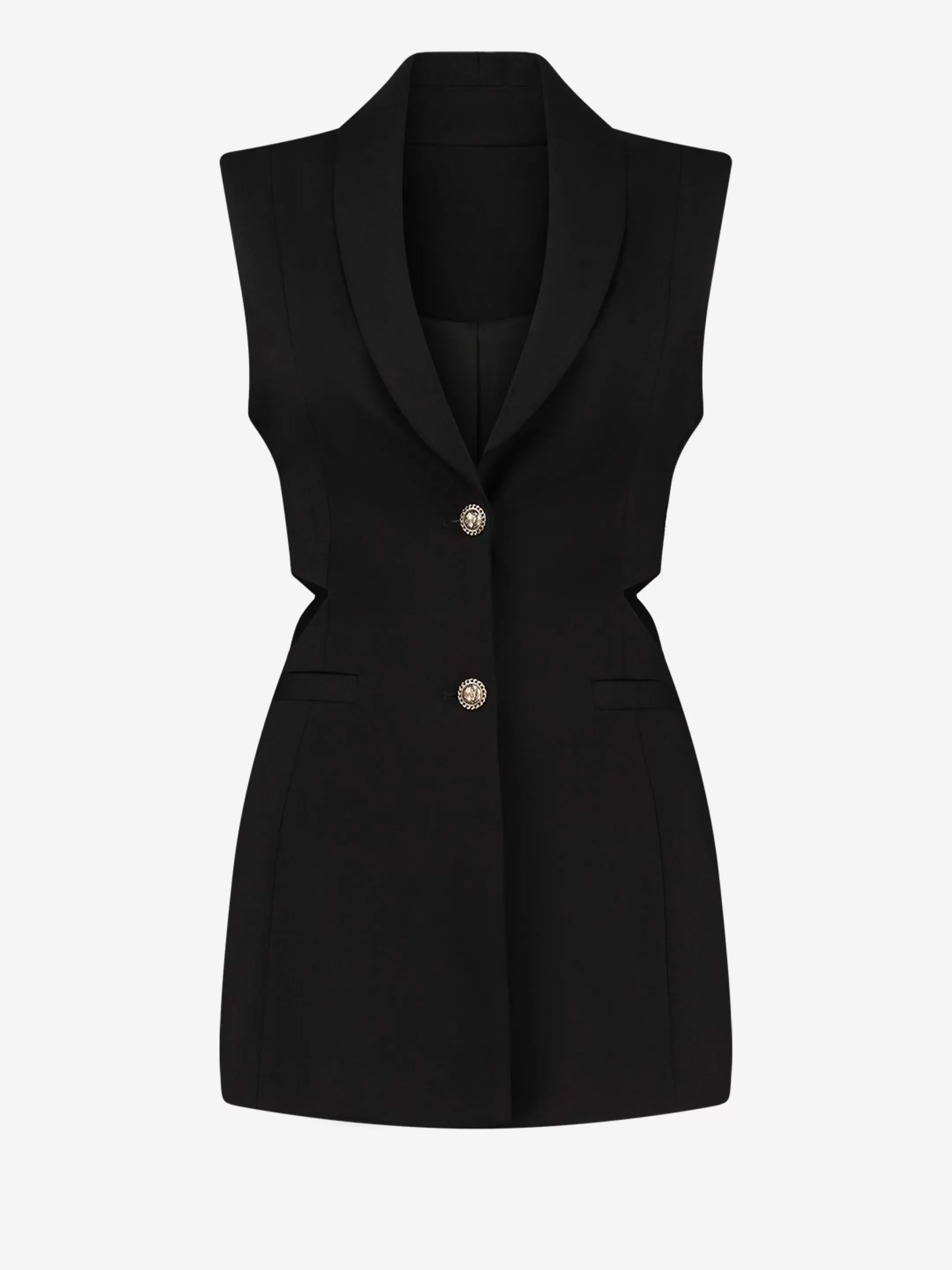 Cheap NIKKIE Waistcoat with cutouts Black