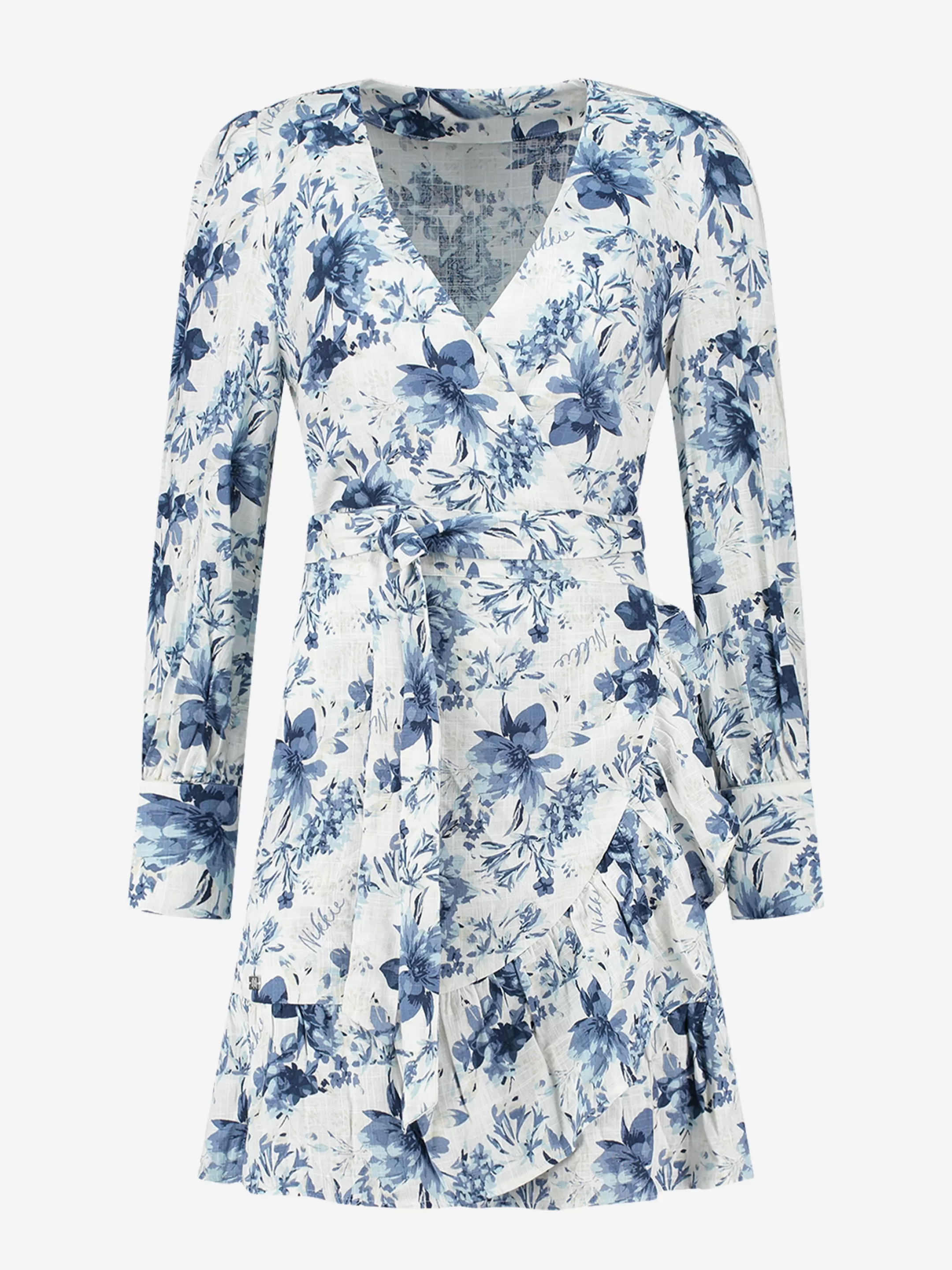 Cheap NIKKIE Wrap dress with ruffles Star White